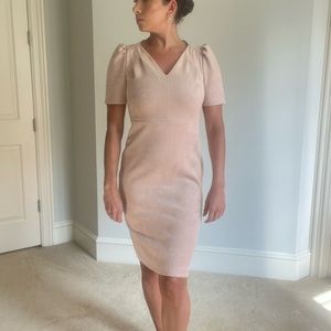 Calvin Klein blush pink suede dress